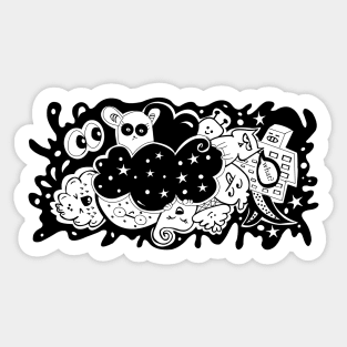 What? Doodle Art Sticker